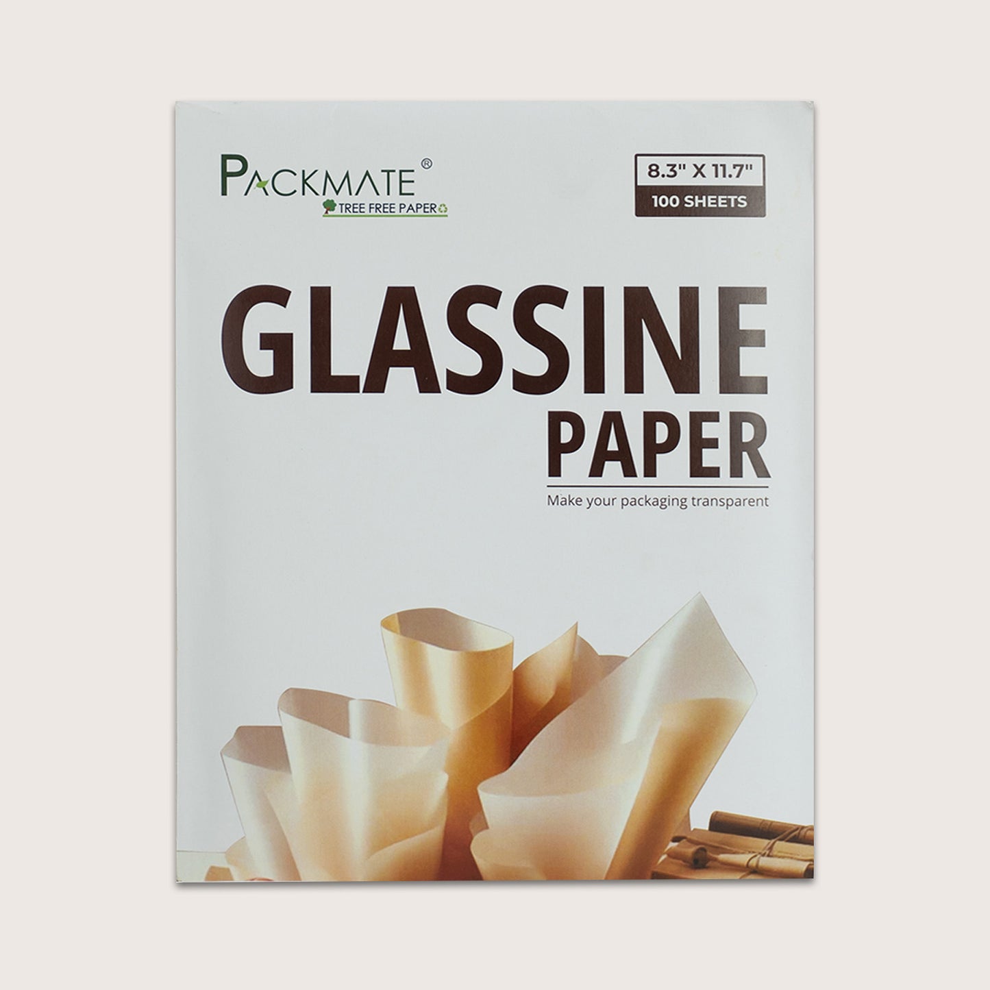 Packmate Glassine Paper | Baking Paper | 100 Sheets Packet | Pack of 3