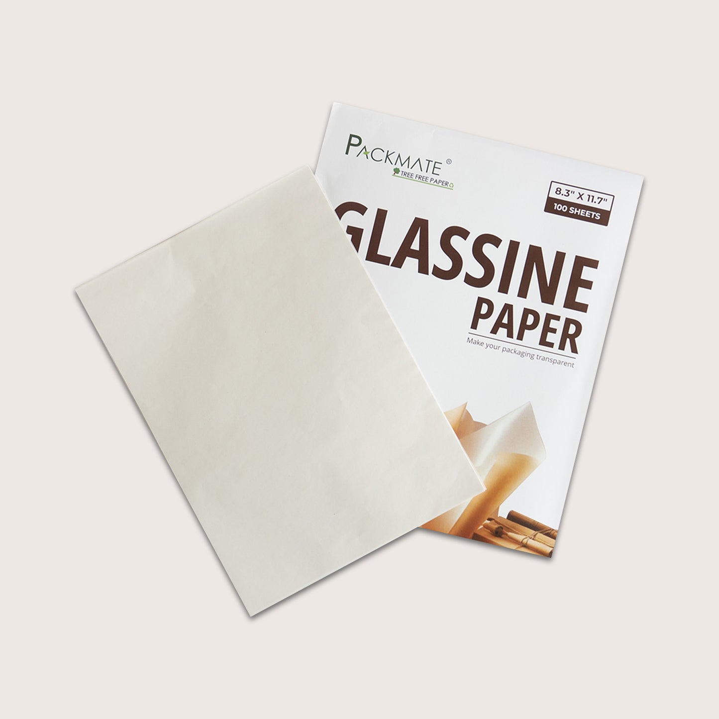 Packmate Glassine Paper | Baking Paper | 100 Sheets Packet | Pack of 3