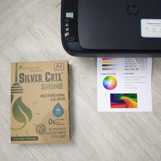 Packmate Silvercote Shine White A4 Sheet Packet, 100 Sheets |  Made From 100% Recycled Paper