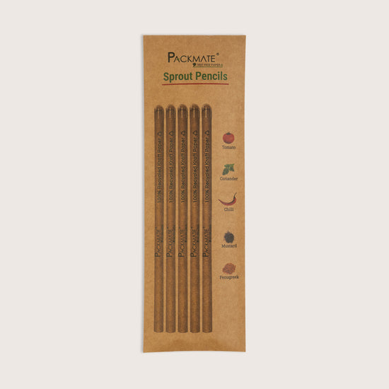 Packmate Plantable Seed Pencil |Set of 5 Pen (Pack of 3)  Made From 100% Recycled Paper