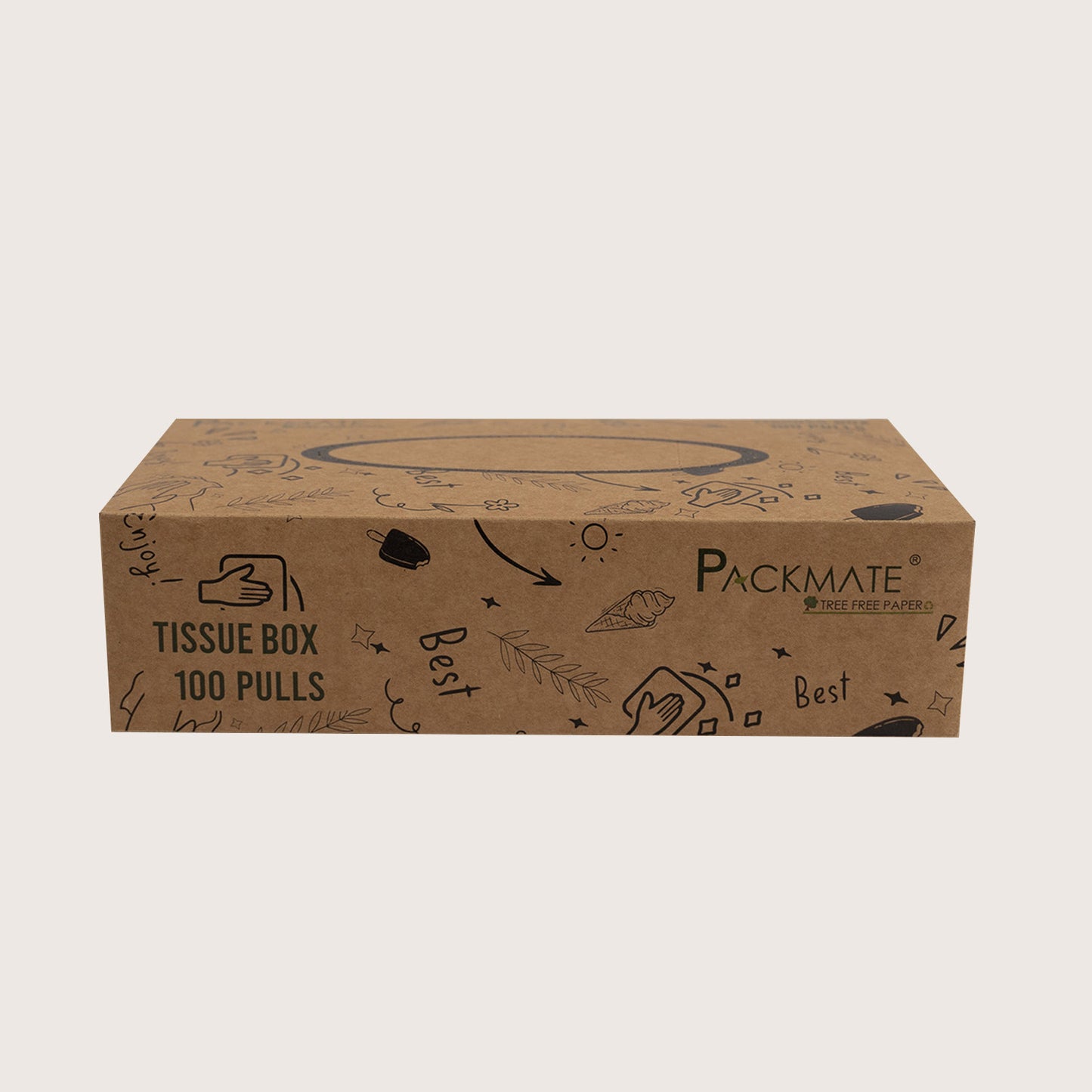 Packmate Tissue Paper Box | 100 N Pulls - Pack of 2