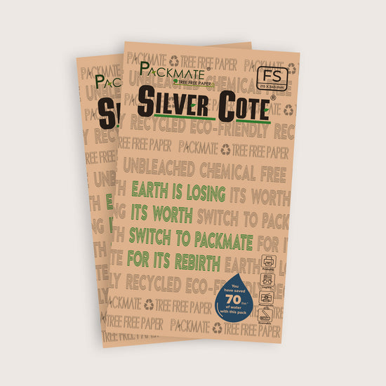 Packmate Silvercote Copier - FS, 1 Ream, 500 Sheet |  Made From 100% Recycled Paper