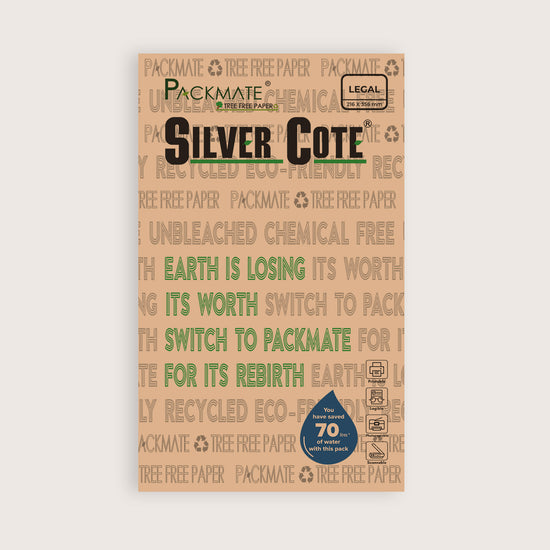 Packmate Silvercote Copier - Legal,1 Ream, 500 Sheet |  Made From 100% Recycled Paper (Copy)