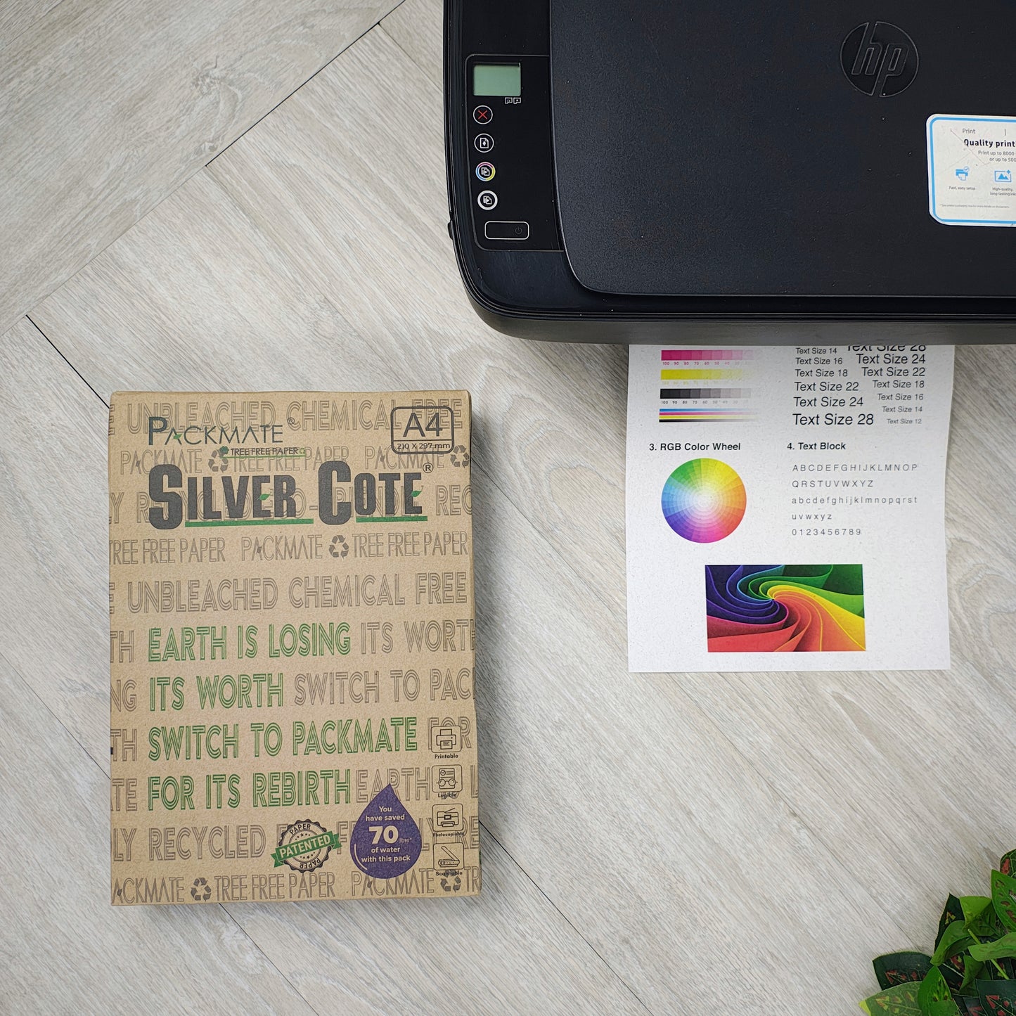 Packmate Silvercote A4 Printer Paper, 500 Sheets |  Made From 100% Recycled Paper