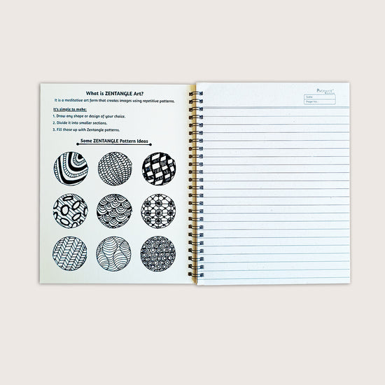 Packmate Zentangle Art Spiral Notebook (Owl Design) - Ruled (Pack of 3) Made From 100% Recycled Paper