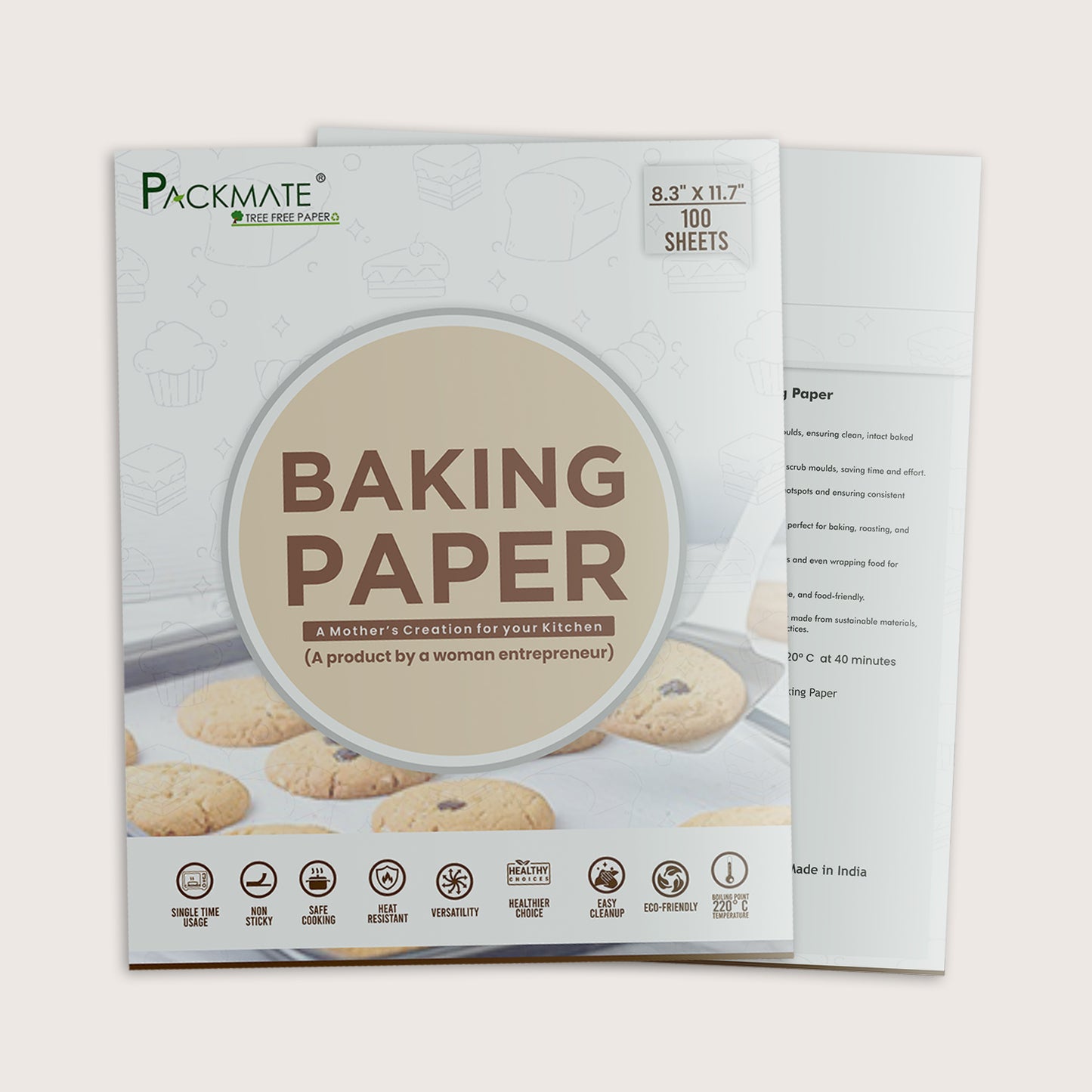 Packmate Baking Paper | 40 GSM | 100 Sheets