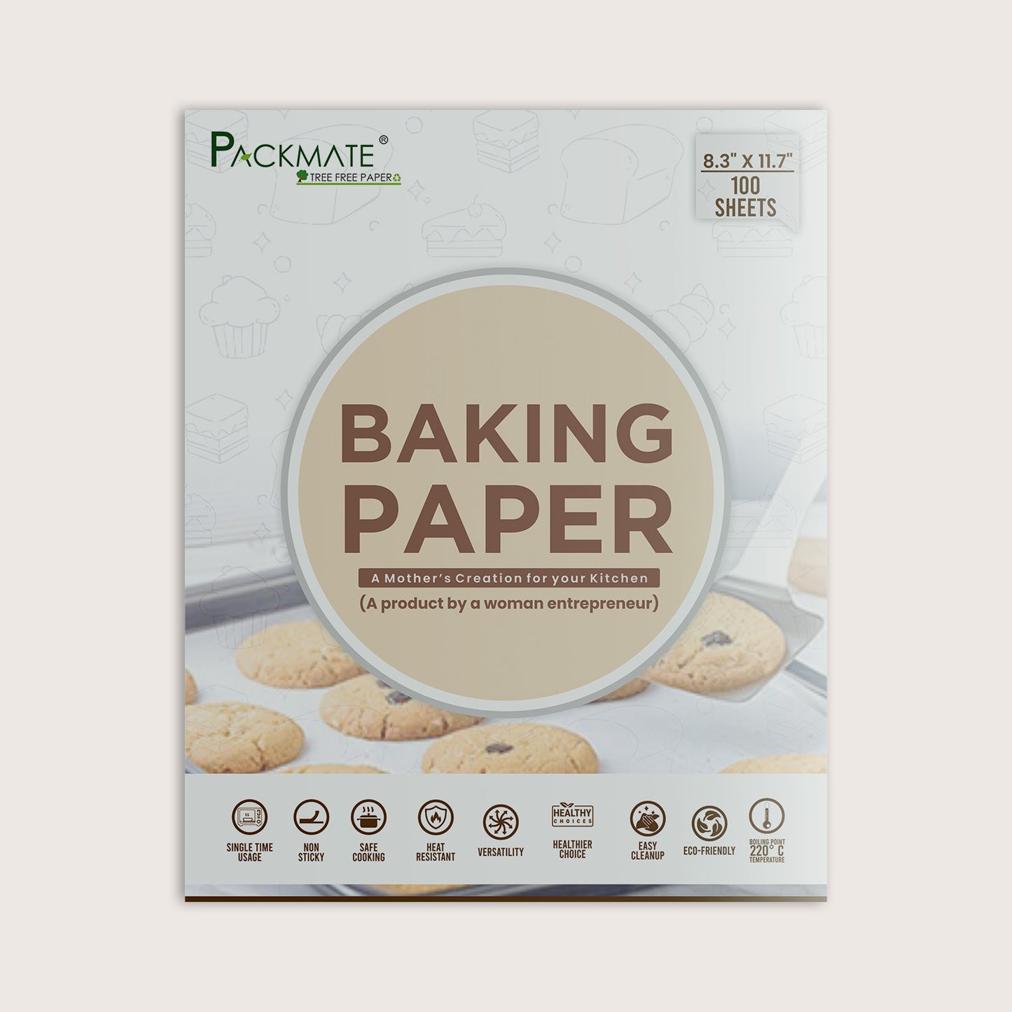 Packmate Baking Paper | 40 GSM | 100 Sheets