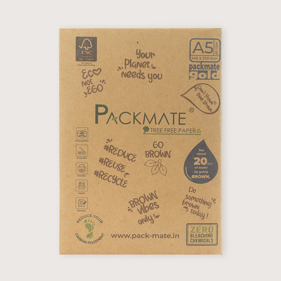 packmate gold copier - a5, 1 ream, 500 sheet (pack of 2) made from 100% recycled paper
